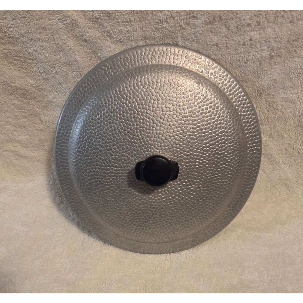 VTG Hammered or Pebble Finish 8" Aluminum Replacement Lid Possibly Kinney Ware